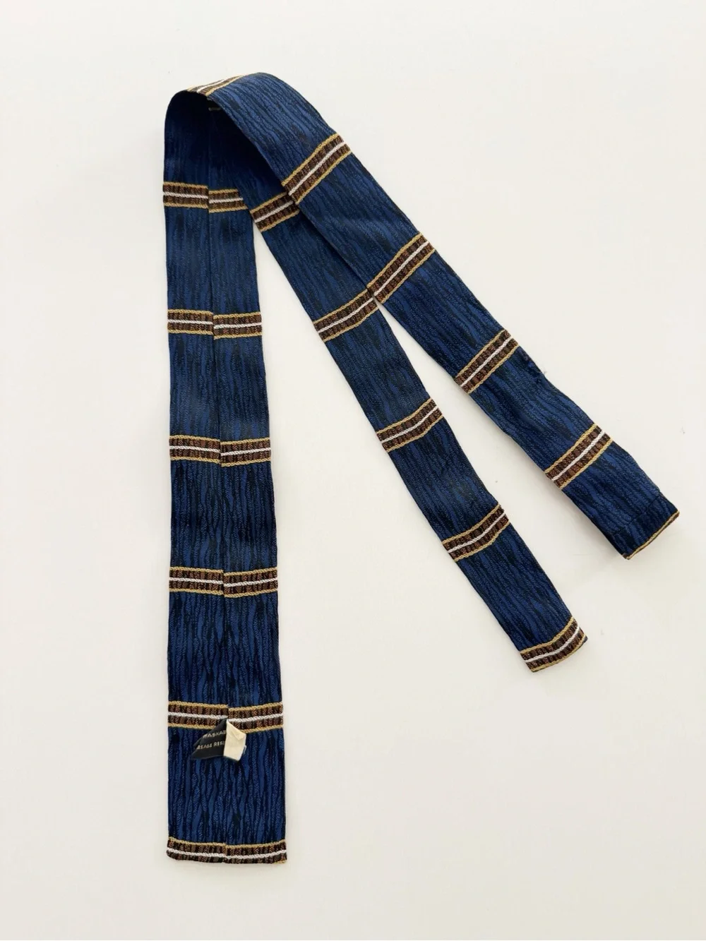 Vintage 60s Skinny Square End Tie